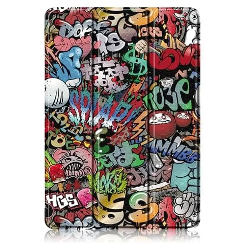 DingGuagua Case for Xiaomi Redmi Pad SE 11 inch Shockproof Cover | Auto Wake/Sleep, Transparent Back, Graffiti Design thumbnail 9