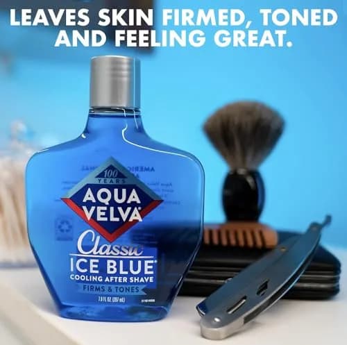Aqua Velva Classic Ice Blue After Shave Lotion 414ml (14 Fl Oz) | Soothes, Cools, Refreshes Skin thumbnail 4