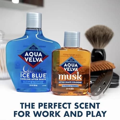 Aqua Velva Classic Ice Blue After Shave Lotion 414ml (14 Fl Oz) | Soothes, Cools, Refreshes Skin thumbnail 6