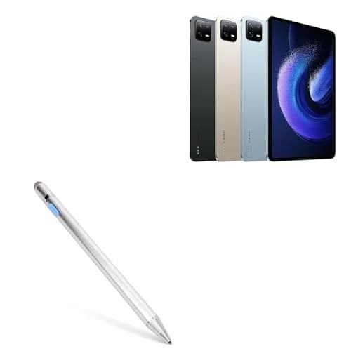BoxWave Stylus Pen Compatible with Xiaomi Pad 6 | Ultra Fine Tip, Metallic Silver thumbnail 1