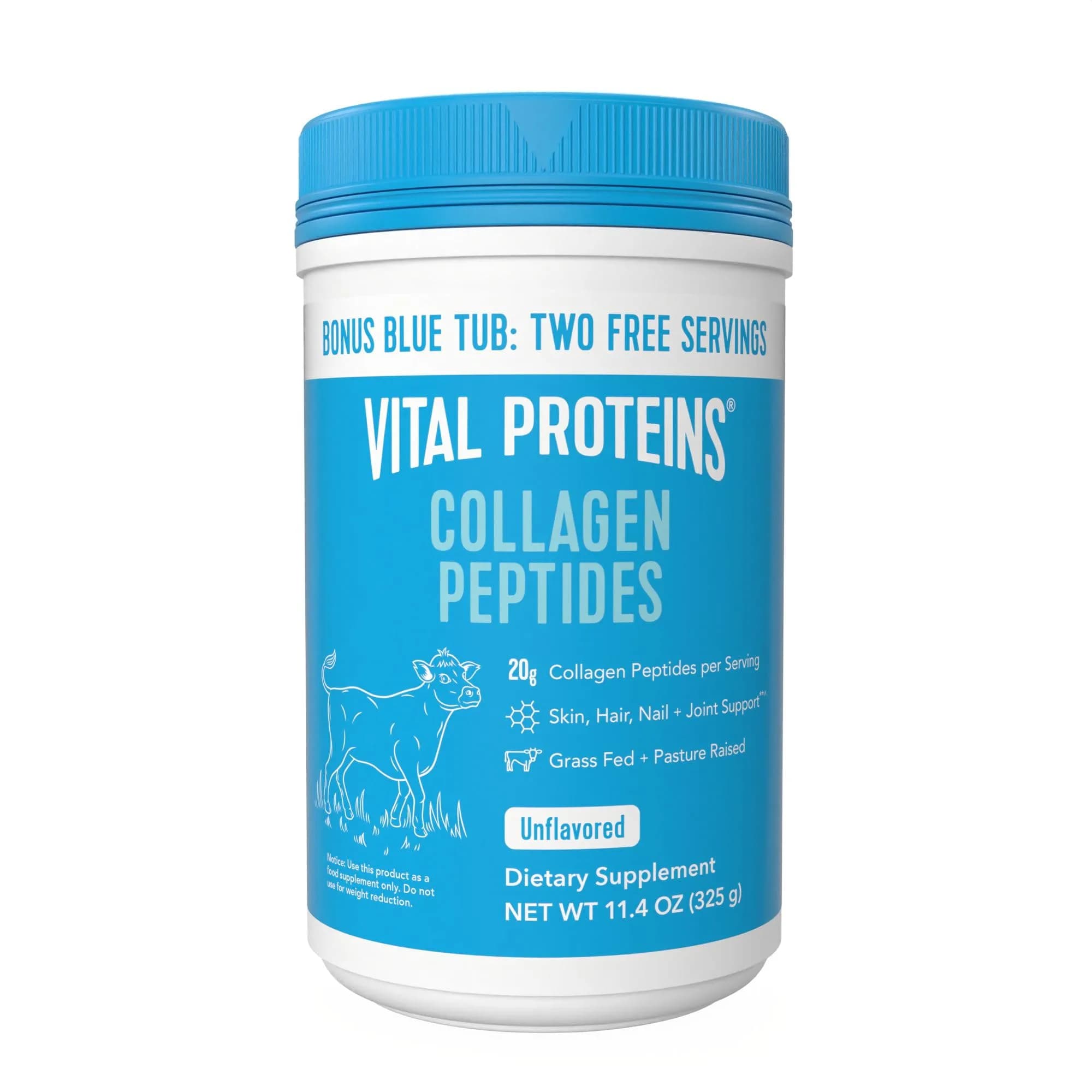 Vital Proteins Collagen Peptides Powder Unflavored 11.4oz | Supports Hair, Nail, Skin, Joint Health - main product image