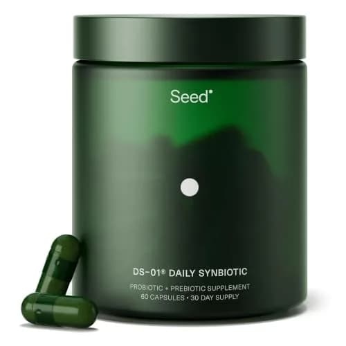 Seed DS-01 Daily Synbiotic Adult Probiotic + Prebiotic 60 Capsules (1.7 oz) | Clinically Validated Gut Health thumbnail 1