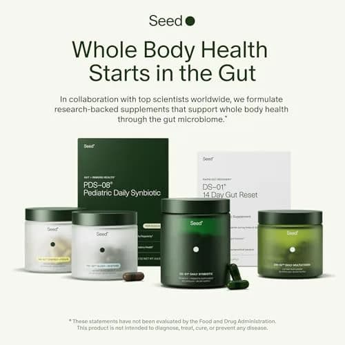 Seed DS-01 Daily Synbiotic Adult Probiotic + Prebiotic 60 Capsules (1.7 oz) | Clinically Validated Gut Health thumbnail 8