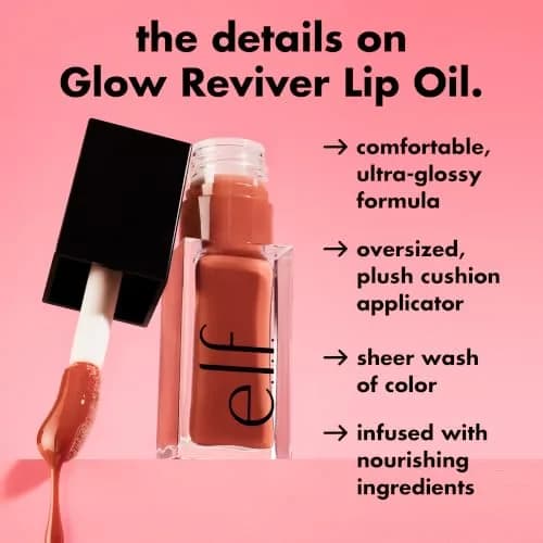 e.l.f. Glow Reviver Lip Oil Jam Session 7.6ml (0.25 Fl Oz) | Hydrating Tinted Gloss with Minty Scent thumbnail 4