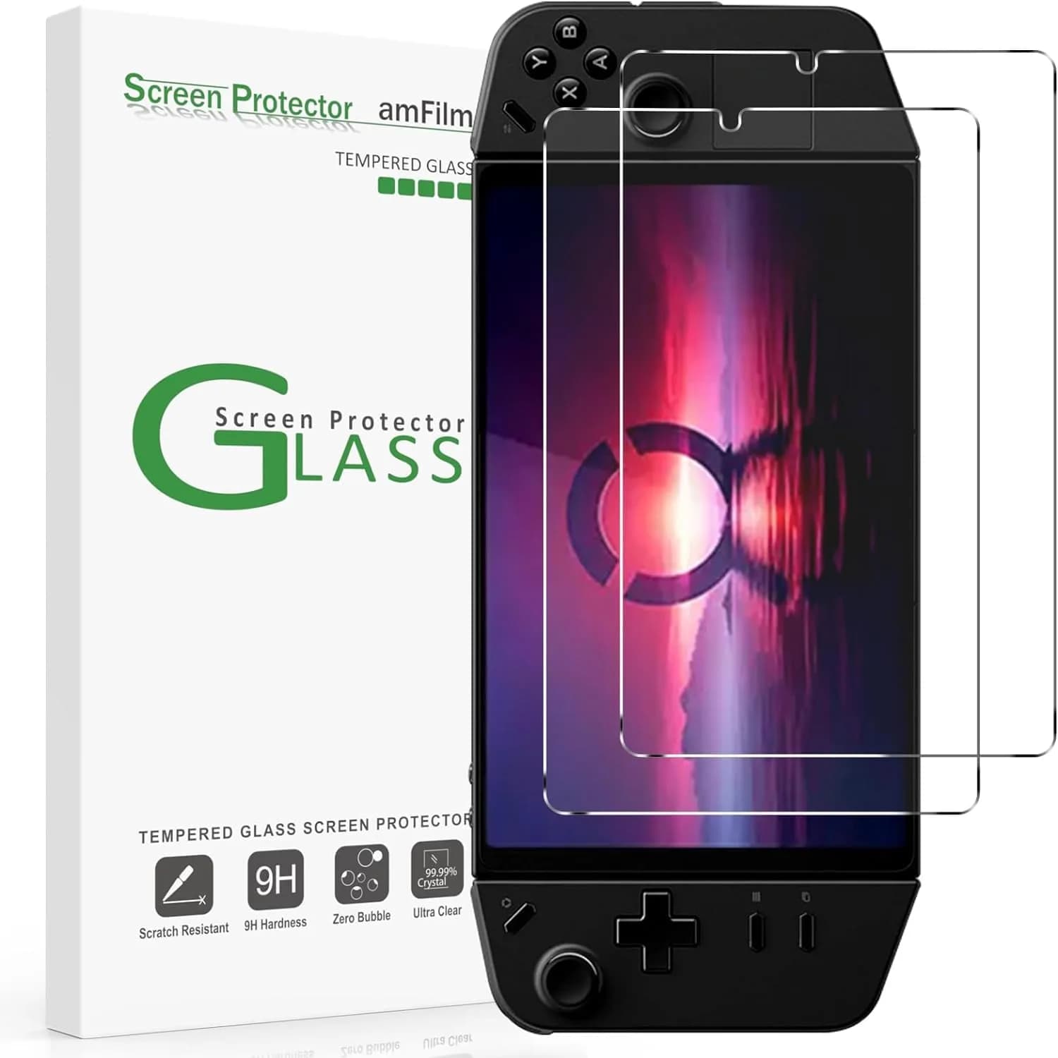 amFilm Screen Protector for Lenovo Legion Go 8.8'' Handheld 2023 | 2-Pack Tempered Glass Screen Guard - main product image