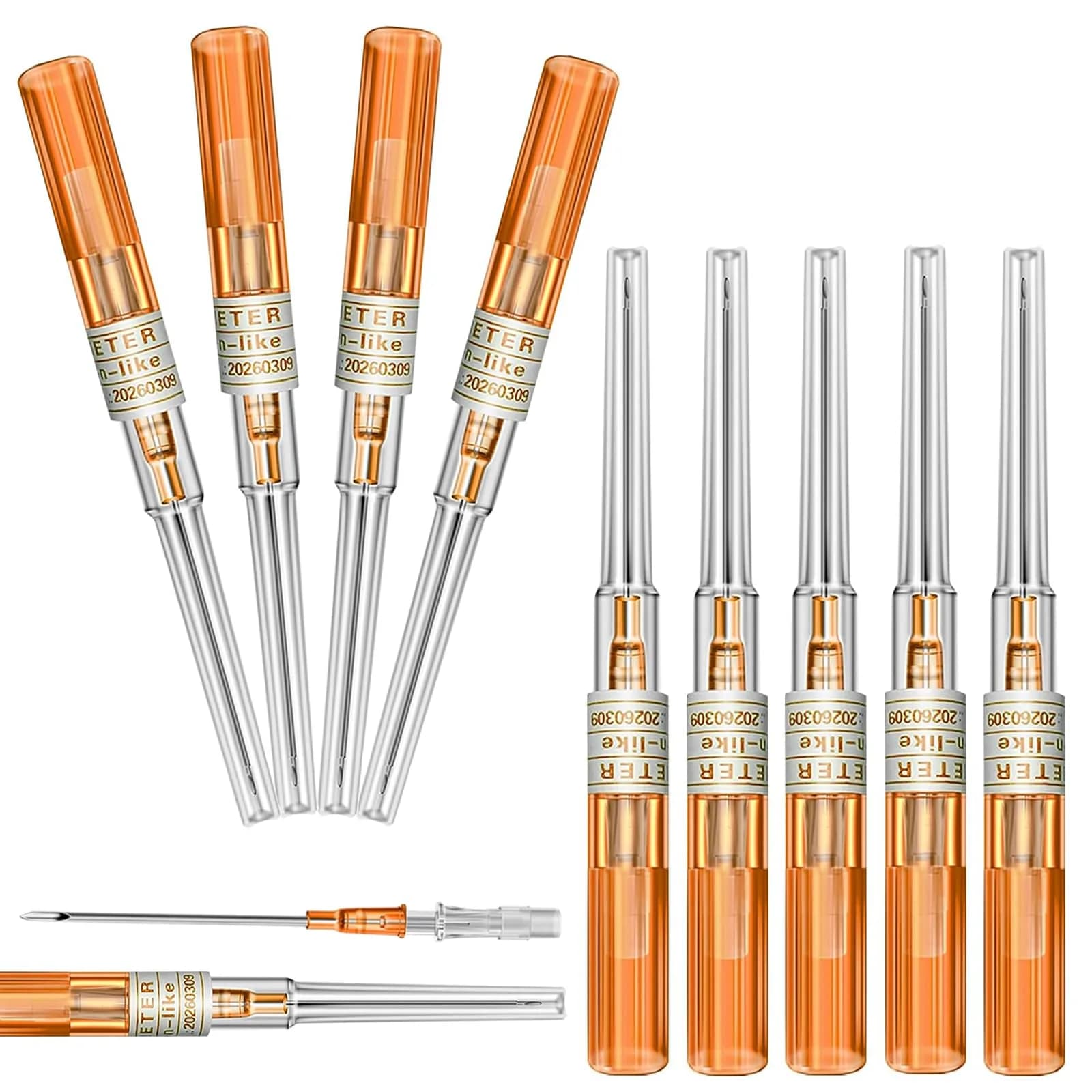YONGDA Catheter Piercing Needles 14G 10pcs | Stainless Steel, Safe & Precise — 14G/10pcs