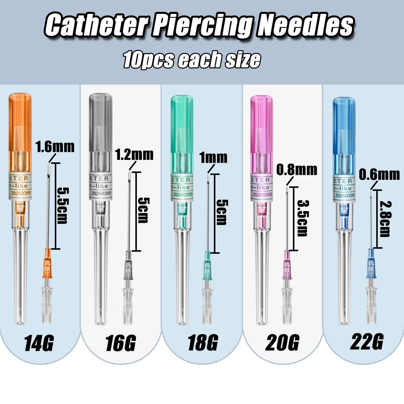 YONGDA Catheter Piercing Needles 16G | 10pcs Stainless Steel for Jewelry Piercing, Accurate & Safe (70-120 chars) thumbnail 3