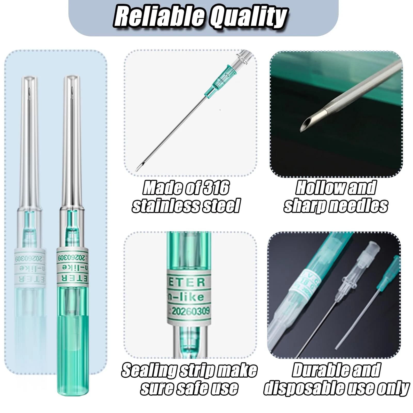 YONGDA Catheter Piercing Needles 18G 10pcs | Precision Jewelry Piercing Supply thumbnail 2