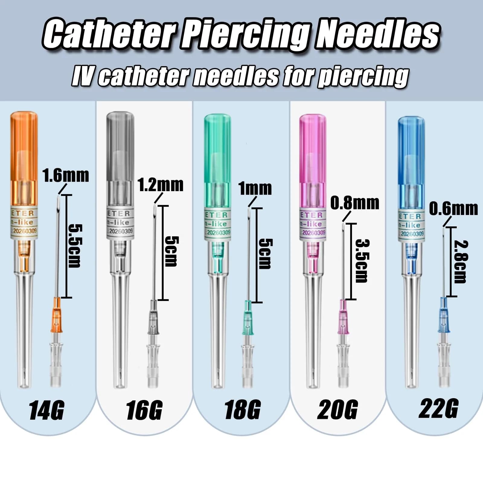 YONGDA Catheter Piercing Needles 18G 10pcs | Precision Jewelry Piercing Supply thumbnail 4