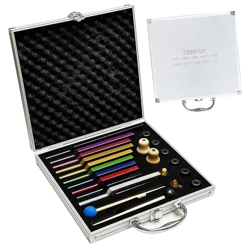 TENFLY Solfeggio Tuning Fork Set 10-Piece Aluminum Alloy with Gift Box | Accurate Frequencies for Sound Therapy thumbnail 1
