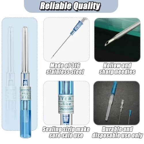 YONGDA Catheter Piercing Needles 22G | Disposable Stainless Steel Needles for Jewelry Piercing in India thumbnail 2