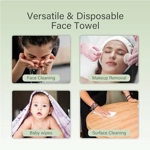 UNIFREE Disposable Face Towels XL | 200 Count, Biobased, Soft & Absorbent for Sensitive Skin thumbnail 4