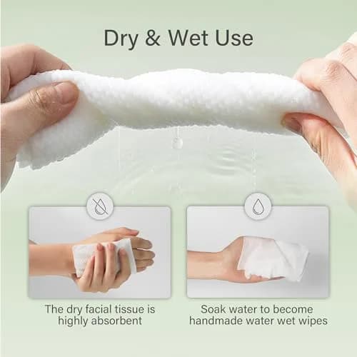 UNIFREE Disposable Face Towels XL | 200 Count, Biobased, Soft & Absorbent for Sensitive Skin thumbnail 6