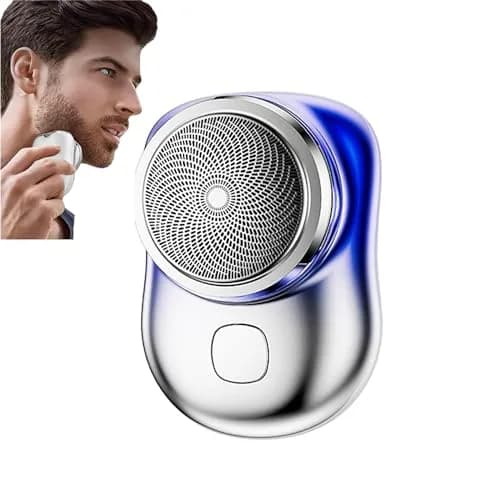 KRRHUEO Zao Mini Shaver for Men - Electric Razor, 7200rpm, 0.1mm Foil, Type-C Charging | Blue thumbnail 1