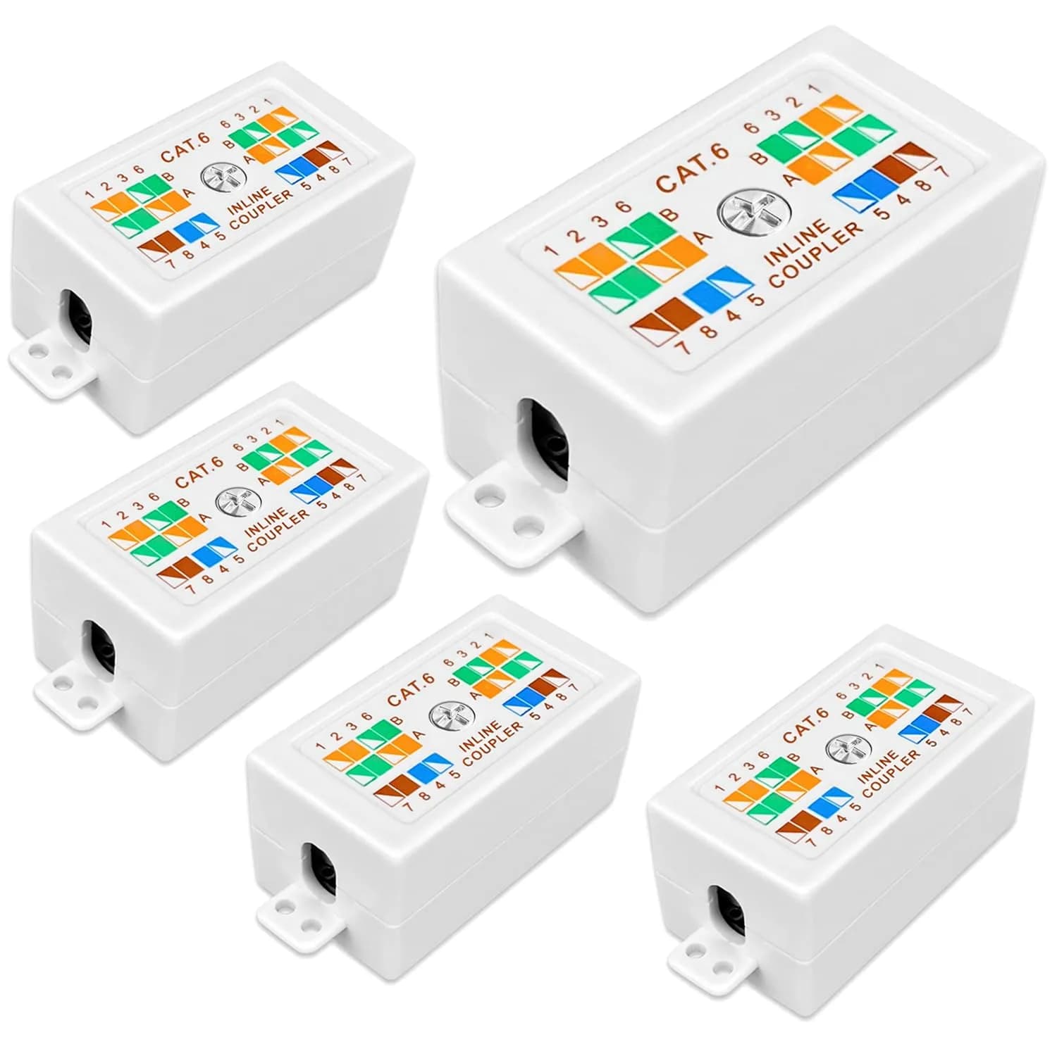 itxtynlo Cat 6 Junction Box 5 Pack | Unshielded Ethernet Splicing Solution — Junction Box Unshielded