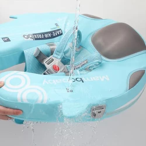 Luckclubtojoy Mambobaby Float Non-Inflatable Baby Pool Float with UPF 50+ Canopy and Tail | Full Protection for Babies 3-24 Months thumbnail 6