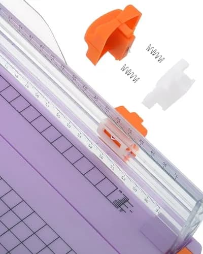 Firbon A4 Paper Cutter 12 Inch Rotary Trimmer with Extended Ruler, Light Purple | Cuts 12 Sheets, CM & Inch Scale, Safe Blade thumbnail 3