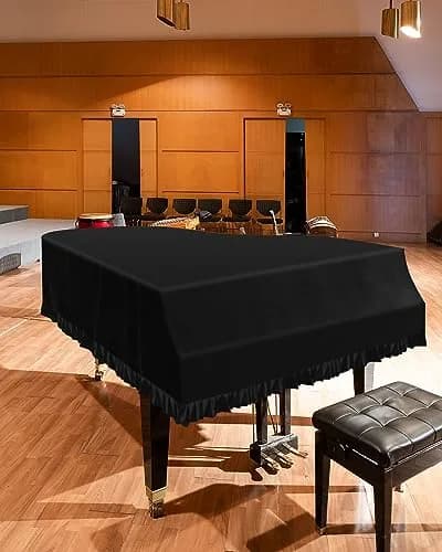 TINDTOP Grand Piano Cover, Velvet Dustproof Baby Piano Cover 180cm x 150cm x 50cm | Full Protection & Elegant Design thumbnail 6