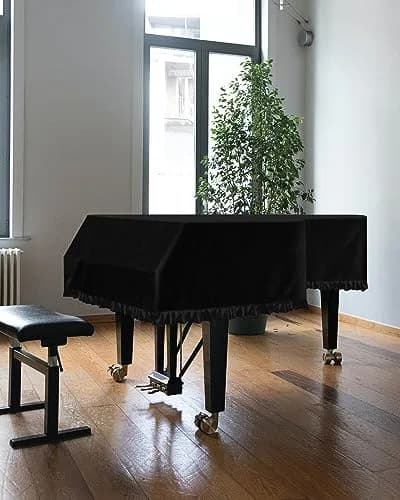 TINDTOP Grand Piano Cover, Velvet Dustproof Baby Piano Cover 180cm x 150cm x 50cm | Full Protection & Elegant Design thumbnail 7