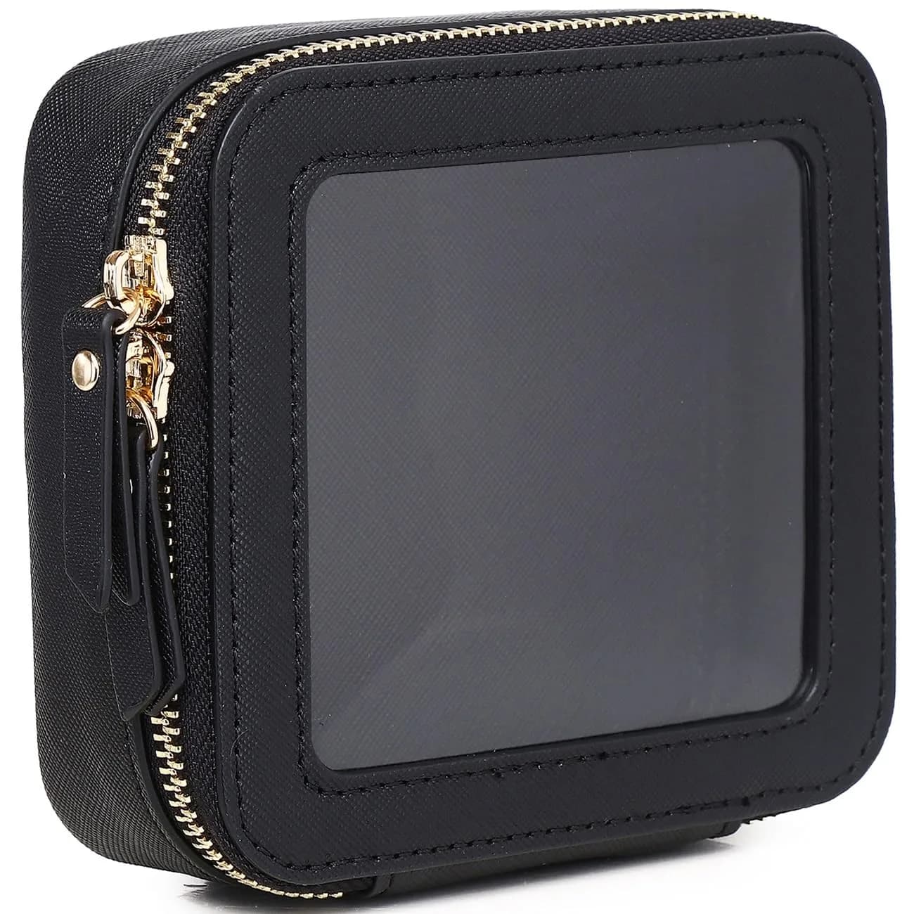 Pinkmik A/Black MINI Clear Makeup Bag - TSA Approved Travel Cosmetic Case - main product image