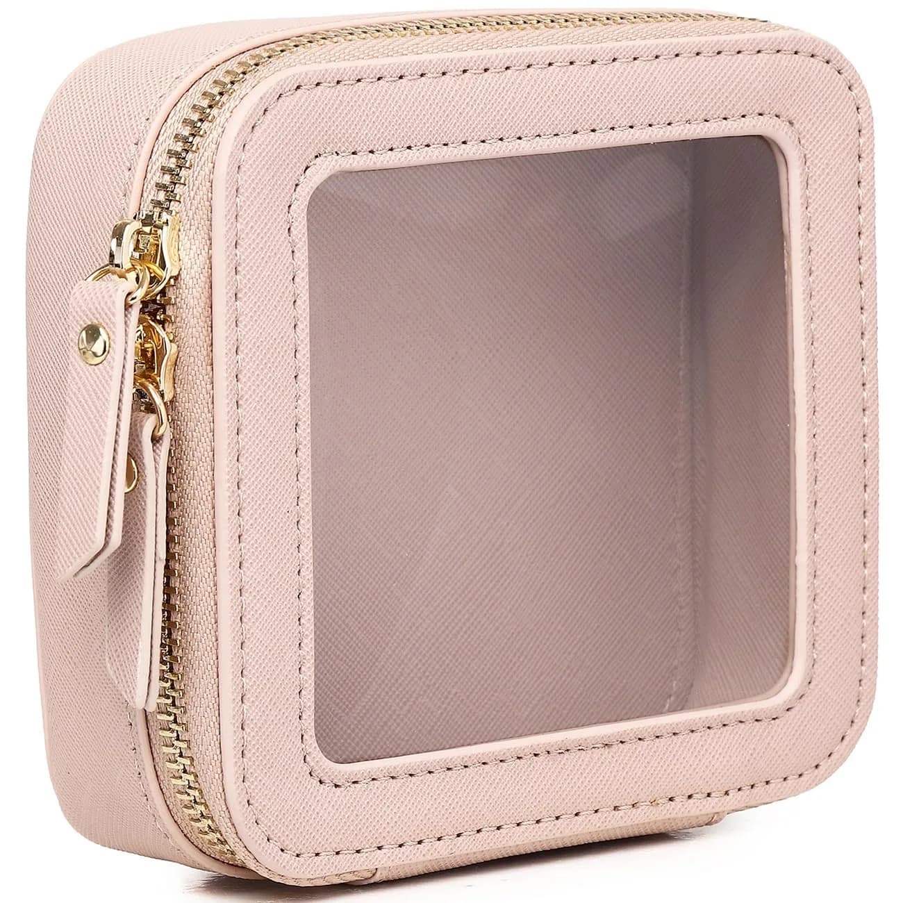 Pinkmik Pink MINI Clear Makeup Bag - TSA Approved Travel Cosmetic Case - main product image