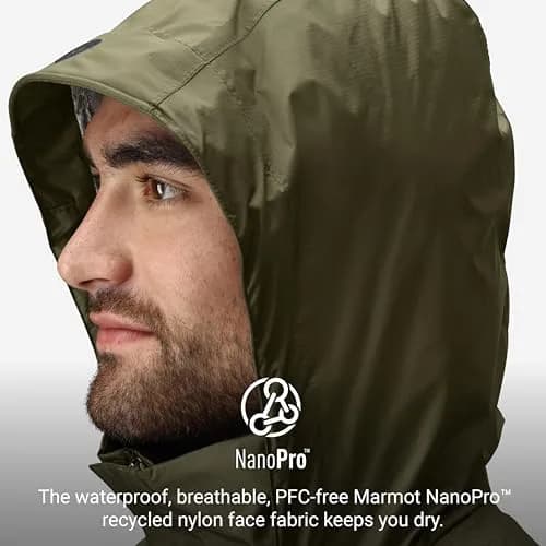 Marmot PreCip Eco Lightweight Waterproof Rain Jacket Large | Breathable & Eco-Friendly thumbnail 3