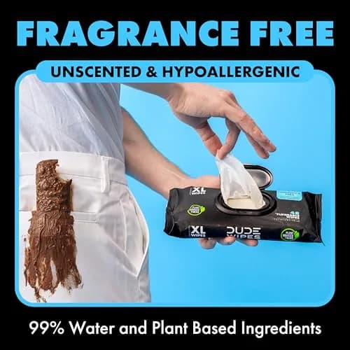 DUDE Wipes Unscented Adult Flushable Wipes & Mint Travel Pack 402 Count | Gentle, Eco-Friendly & Septic Safe thumbnail 2