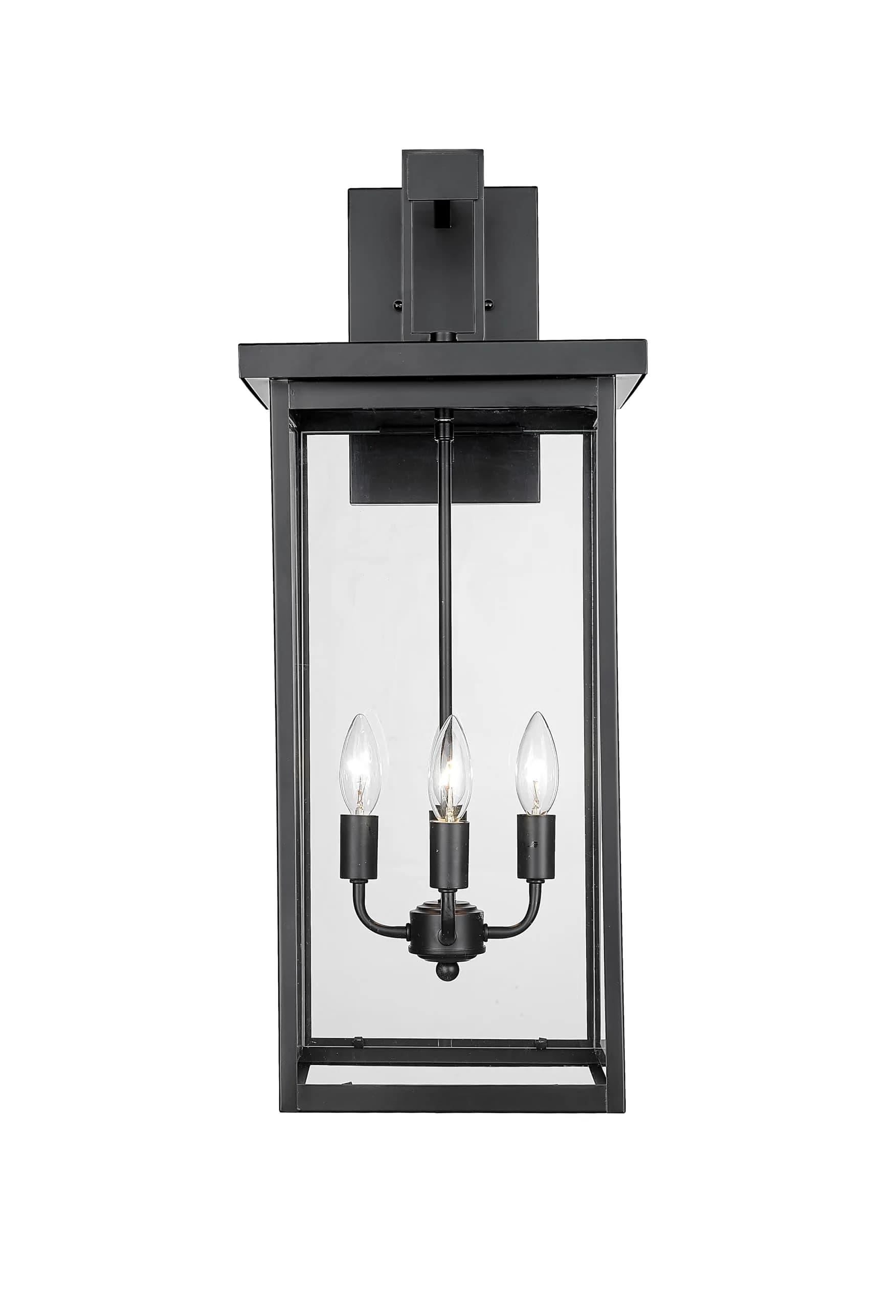 ML Lighting Barkeley Collection 27" Modern Four Bulb Wall Sconce | Anti-Rust Powder Coat Black