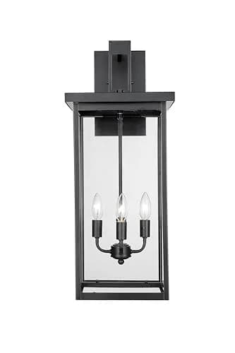 ML Lighting Barkeley Collection 27" Modern Four Bulb Wall Sconce | Anti-Rust Powder Coat Black thumbnail 1
