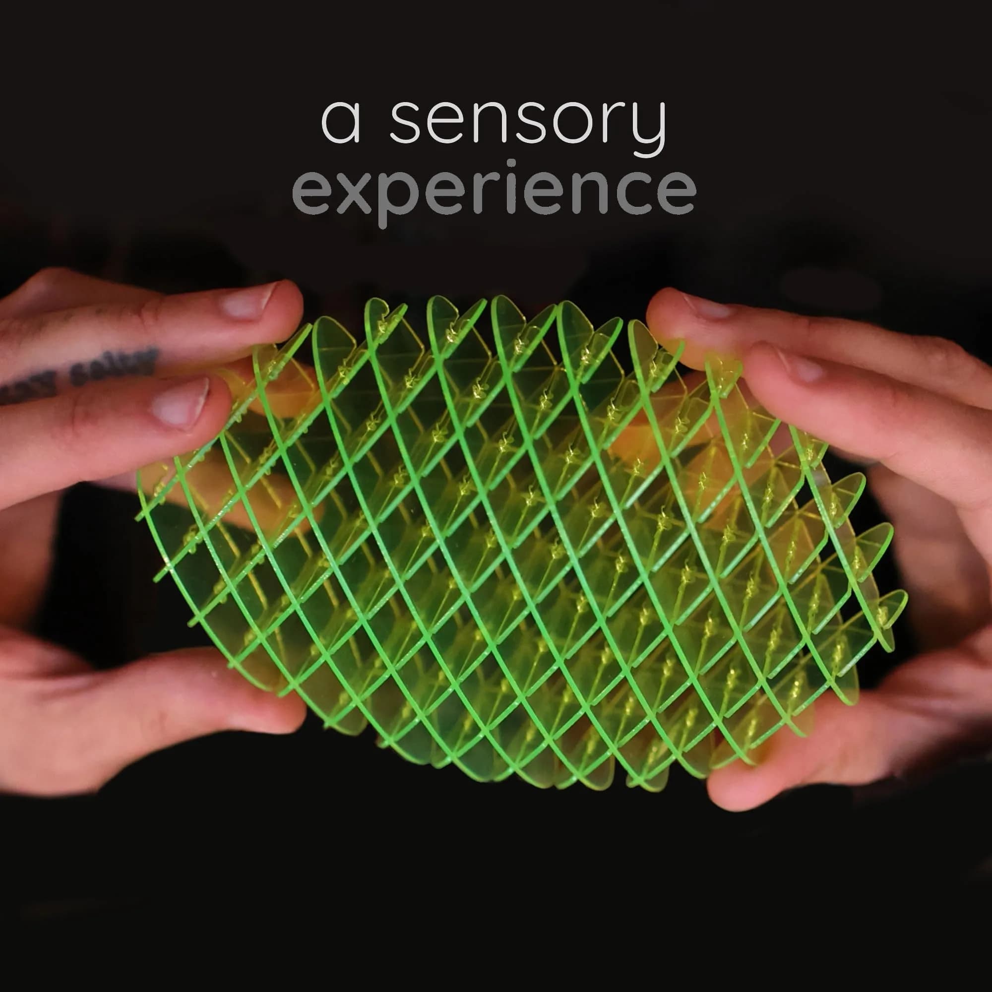 morf Small Green Flexible Fidget Worm Toy | Sensory Slug Toy for Kids, Teens, Adults - view 2