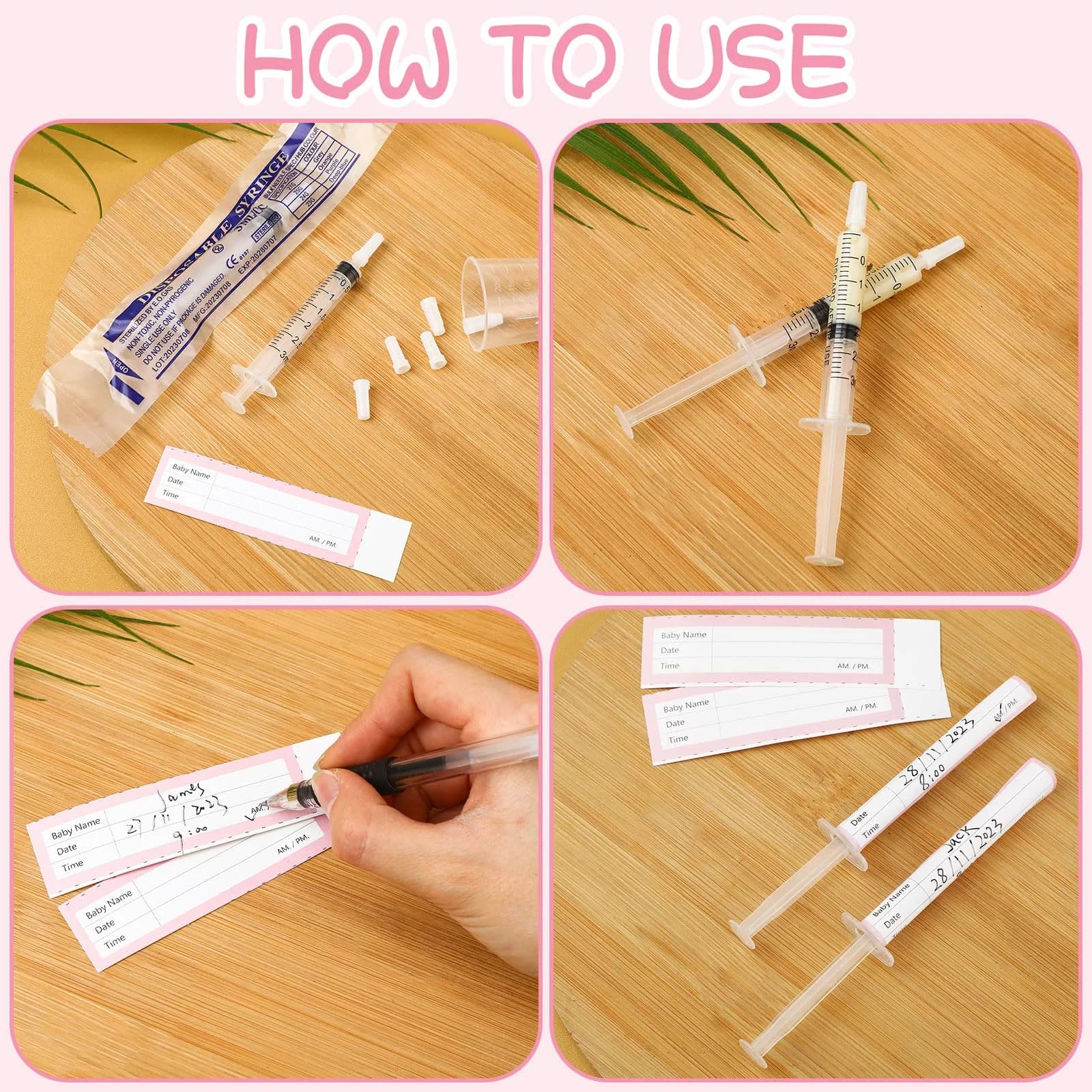 TrelaCo 3ml Colostrum Syringes with Caps & 20ml Cup (100 Sets) | Sterile, Needle-Free Harvesting for Breast Milk Storage - view 5