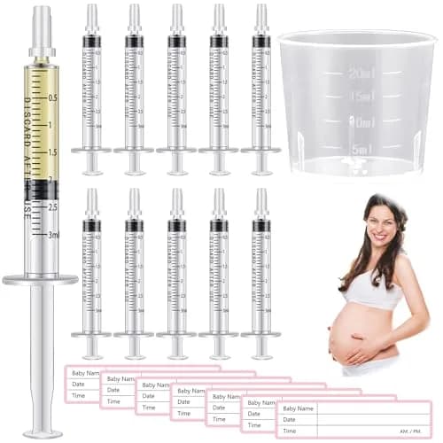 TrelaCo 3ml Colostrum Syringes with Caps & 20ml Cup (100 Sets) | Sterile, Needle-Free Harvesting for Breast Milk Storage thumbnail 1