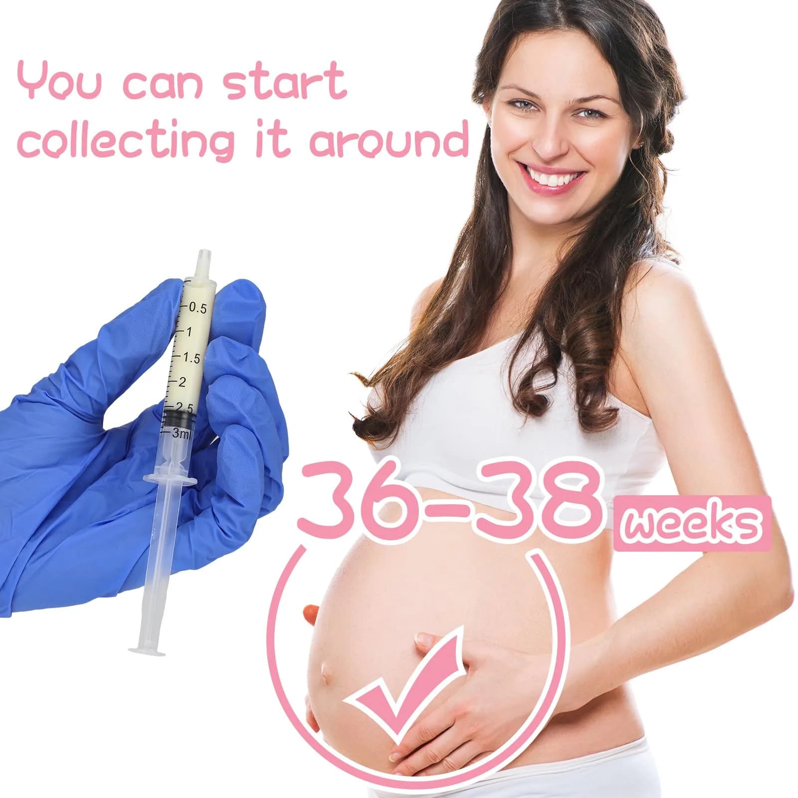 TrelaCo 3ml Colostrum Syringes with Caps & 20ml Cup (100 Sets) | Sterile, Needle-Free Harvesting for Breast Milk Storage - view 3