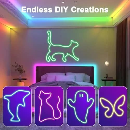 Nexillumi Neon LED Rope Lights 32.8FT | Waterproof RGB Strip for Bedroom & Outdoors thumbnail 5