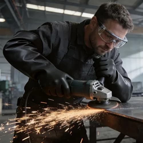 Nobgum 22-inch Chemical Resistant Latex Gloves | Heavy Duty Industrial Safety Work Gauntlets for Men thumbnail 6