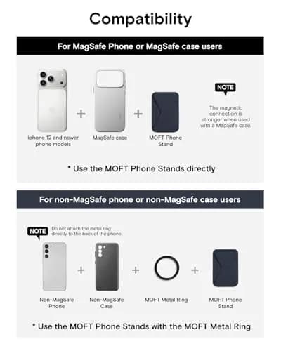 MOFT Magnetic Wallet Stand for iPhone 12-17 Series, Navy Blue | Slim 3-in-1 MagSafe Compatible Phone Stand & Card Holder thumbnail 8