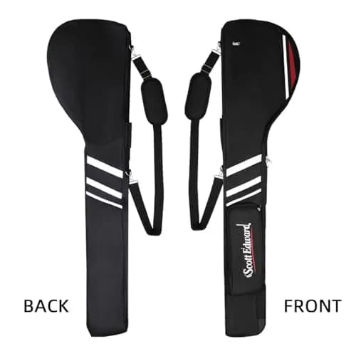 Scott Edward Foldable Golf Club Carry Bag, Portable Sunday Pencil Bag, Lightweight Waterproof Training Case, Holds 7-12 Clubs (Black White Red, 122cm/48in) thumbnail 2