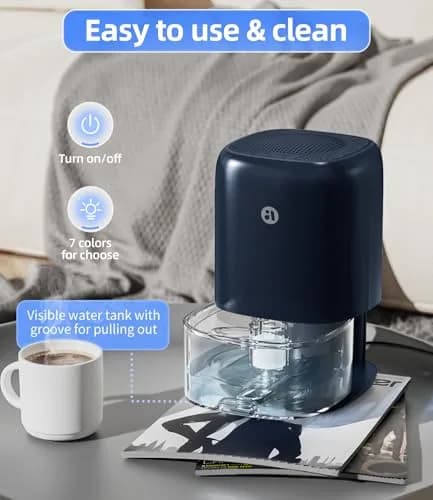 TABYIK 35 OZ Dehumidifier for Bedroom RV, Quiet Operation, 1000ml (35oz) Tank | Moisture Removal for 280 sq ft Rooms thumbnail 5
