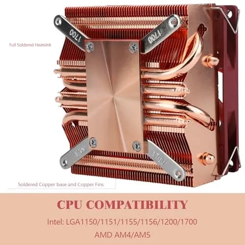 Thermalright AXP90-X53 Full Copper Low Profile CPU Cooler ITX 53mm Height | AGHP Technology for AMD AM4 AM5/Intel LGA1700/115X/1200/1851 thumbnail 5