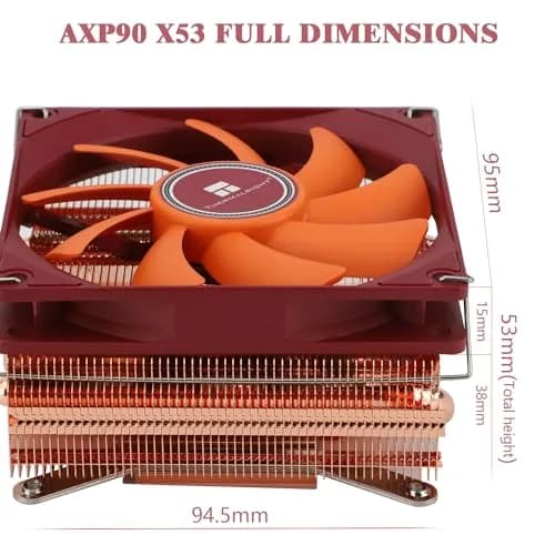 Thermalright AXP90-X53 Full Copper Low Profile CPU Cooler ITX 53mm Height | AGHP Technology for AMD AM4 AM5/Intel LGA1700/115X/1200/1851 thumbnail 7