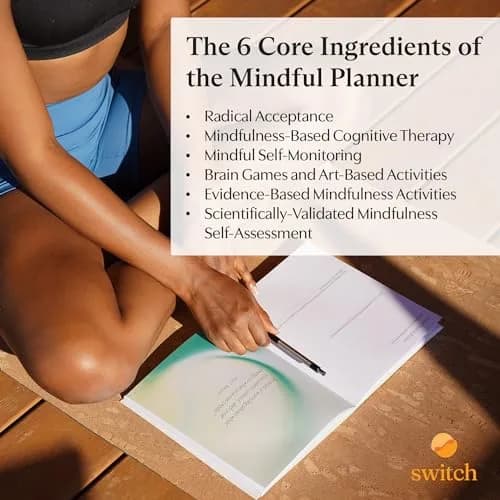 Switch Research Mindful Planner (Acceptance) - Evidence-Based Life Organizer - 31-Day Goal Planner to Develop Radical Acceptance - Daily planner With Prompts thumbnail 4