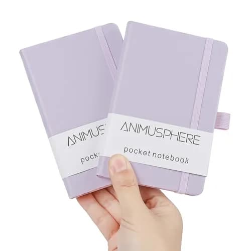 Animusphere Purple 2Pack Pocket Notebook Journal 10.2cm x 14.5cm (4" x 5.7") | Authentic USA Import thumbnail 1