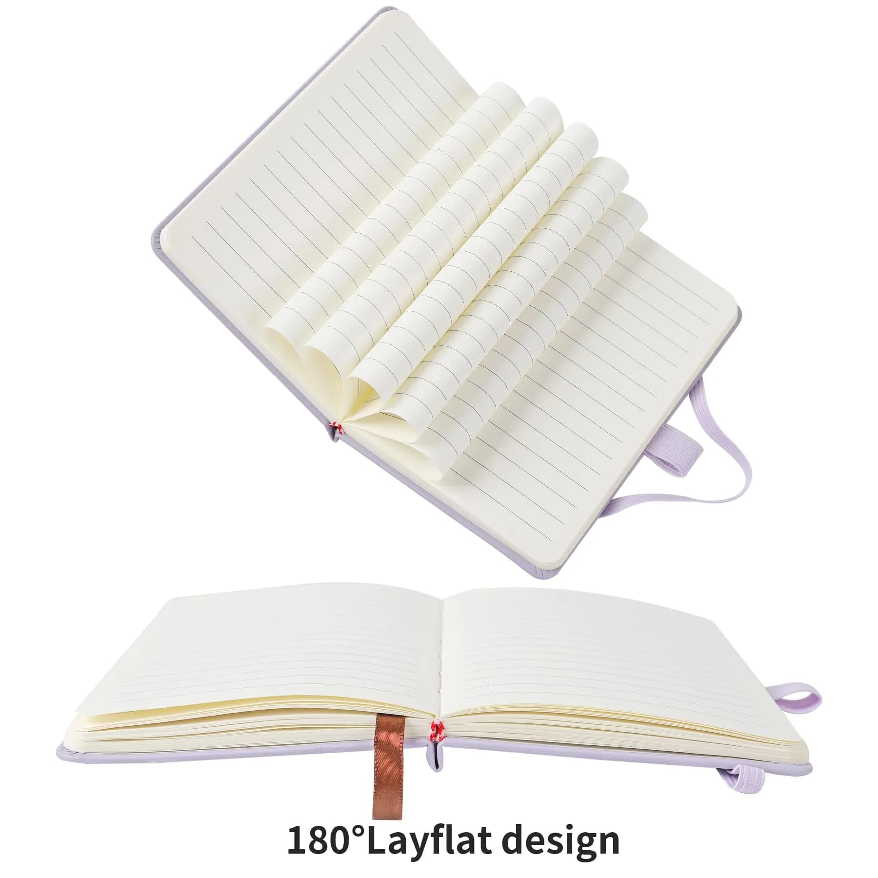 Animusphere Purple 2-Pack Pocket Notebook: Small Journal, 4" x 5.7", 200 Pages, Leather Cover - view 2