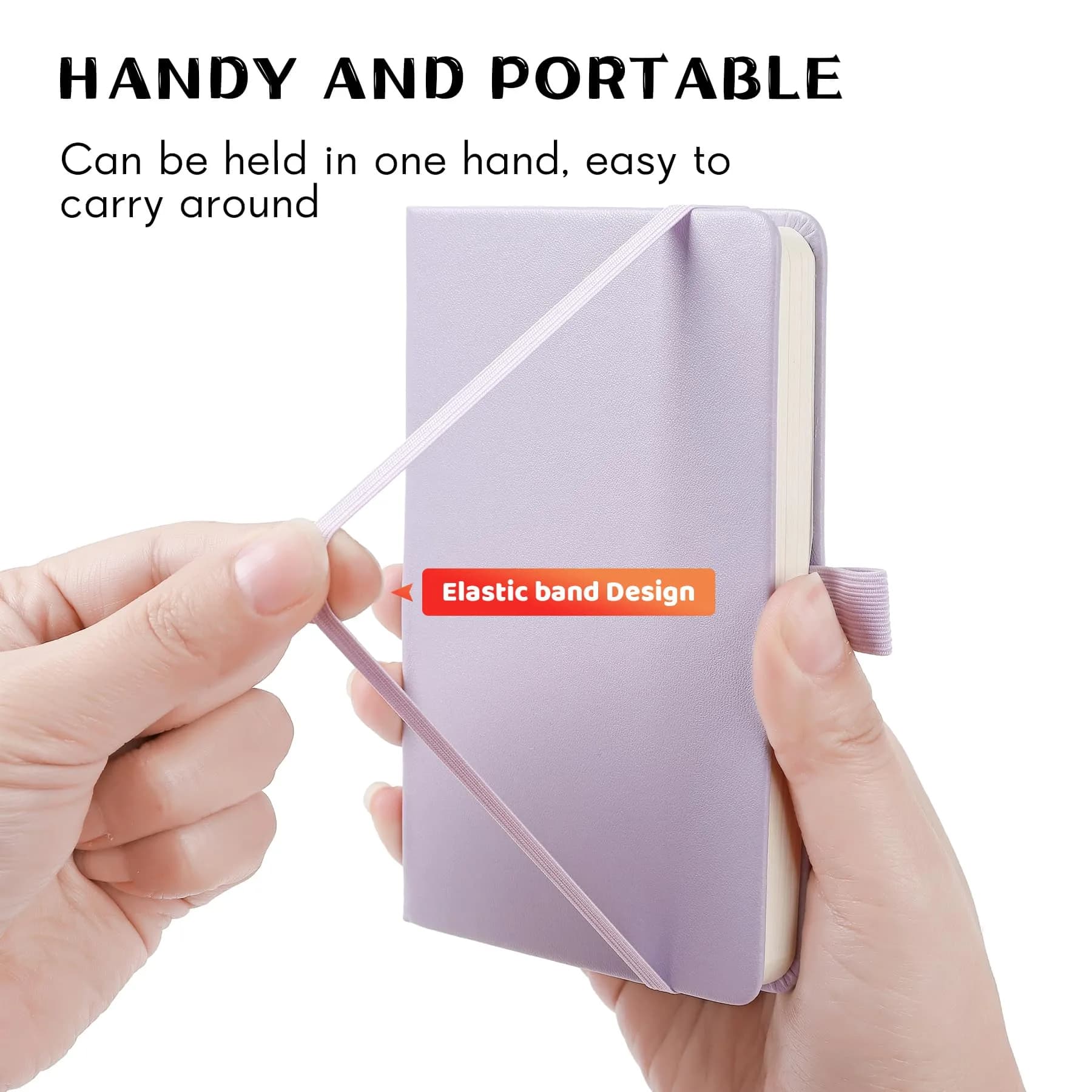 Animusphere Purple 2-Pack Pocket Notebook: Small Journal, 4" x 5.7", 200 Pages, Leather Cover - view 4