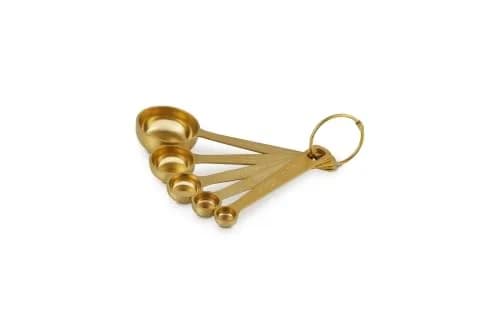 Le Creuset Stainless Steel Measuring Spoons, Gold Finish, Set of 5 | Heavy-Gauge, Dishwasher Safe thumbnail 1