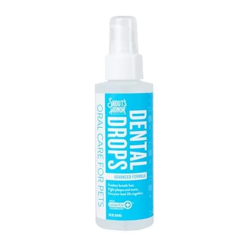 SKOUT'S HONOR Fresher Breath Advanced Dental Drops for Dogs and Cats | No Brushing Needed, 4 oz thumbnail 1