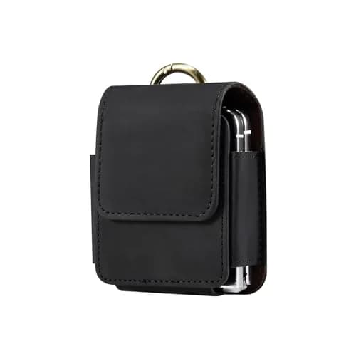 ZZ HZYISIDA Black Cell Phone Holster Pouch with Belt Clip for Motorola Razr+ 2025 & Samsung Galaxy Z Flip 7 (Nylon) thumbnail 1