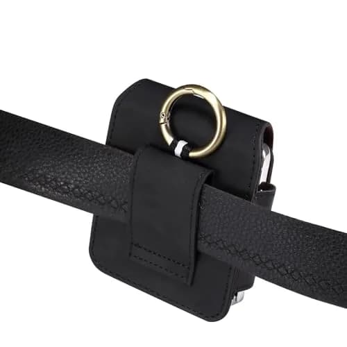 ZZ HZYISIDA Black Cell Phone Holster Pouch with Belt Clip for Motorola Razr+ 2025 & Samsung Galaxy Z Flip 7 (Nylon) thumbnail 8