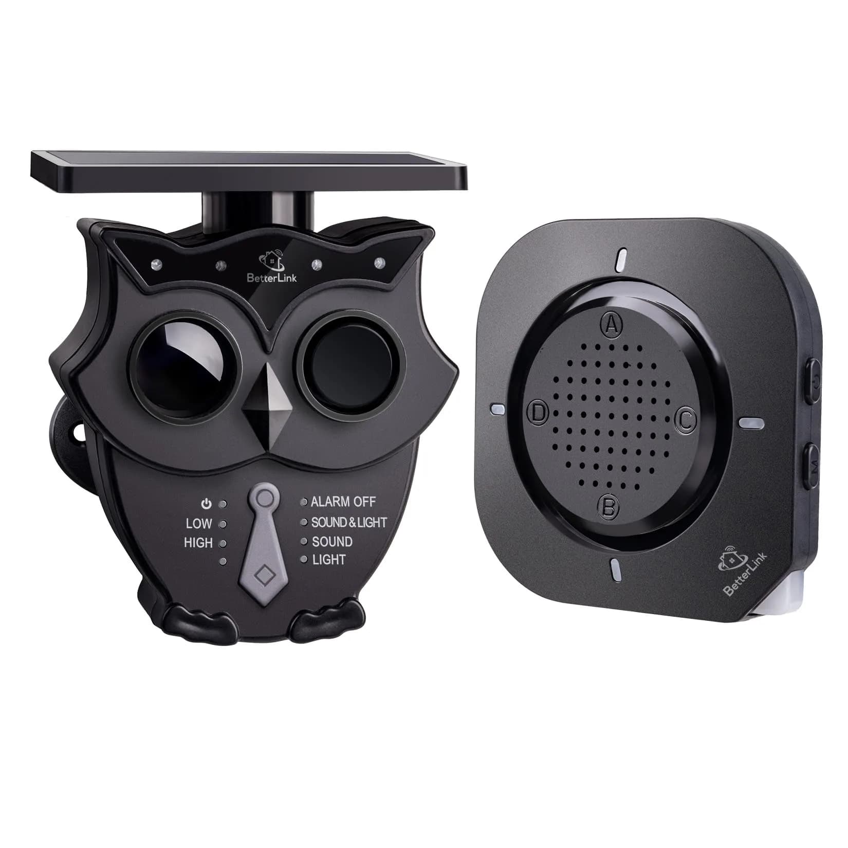 Betterlink Solar Driveway Alarm Receiver (Receiver Only) | 1/2 Mile Long Range Wireless Motion Detector — 1Receiver and 1Sensor Gary
