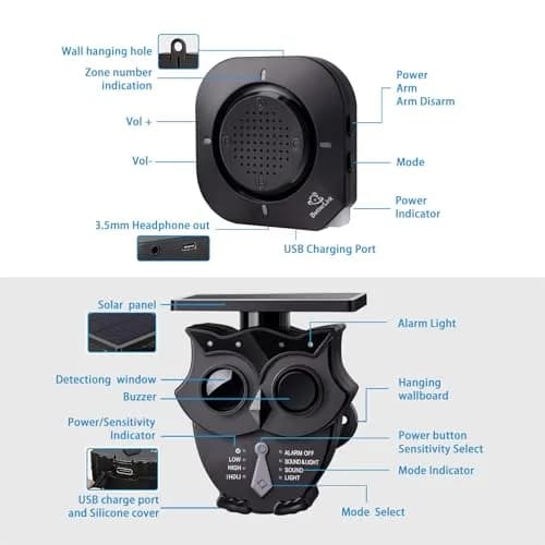 BetterLink Solar Wireless Driveway Alarm 1/2 Mile Range | 1 Receiver & 1 Sensor Grey thumbnail 8